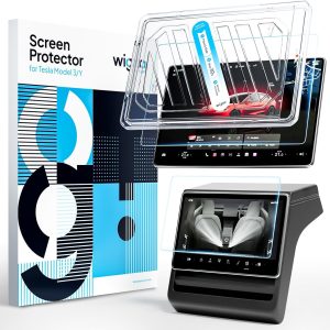 Wigoo Tesla New Model Y Juniper & Model 3 Highland Screen Protector Matte [No Glare & Fingerprint] Model 3 (2024~2026)/New Model Y Juniper Accessories, Tempered Glass Protector with Alignment Kit